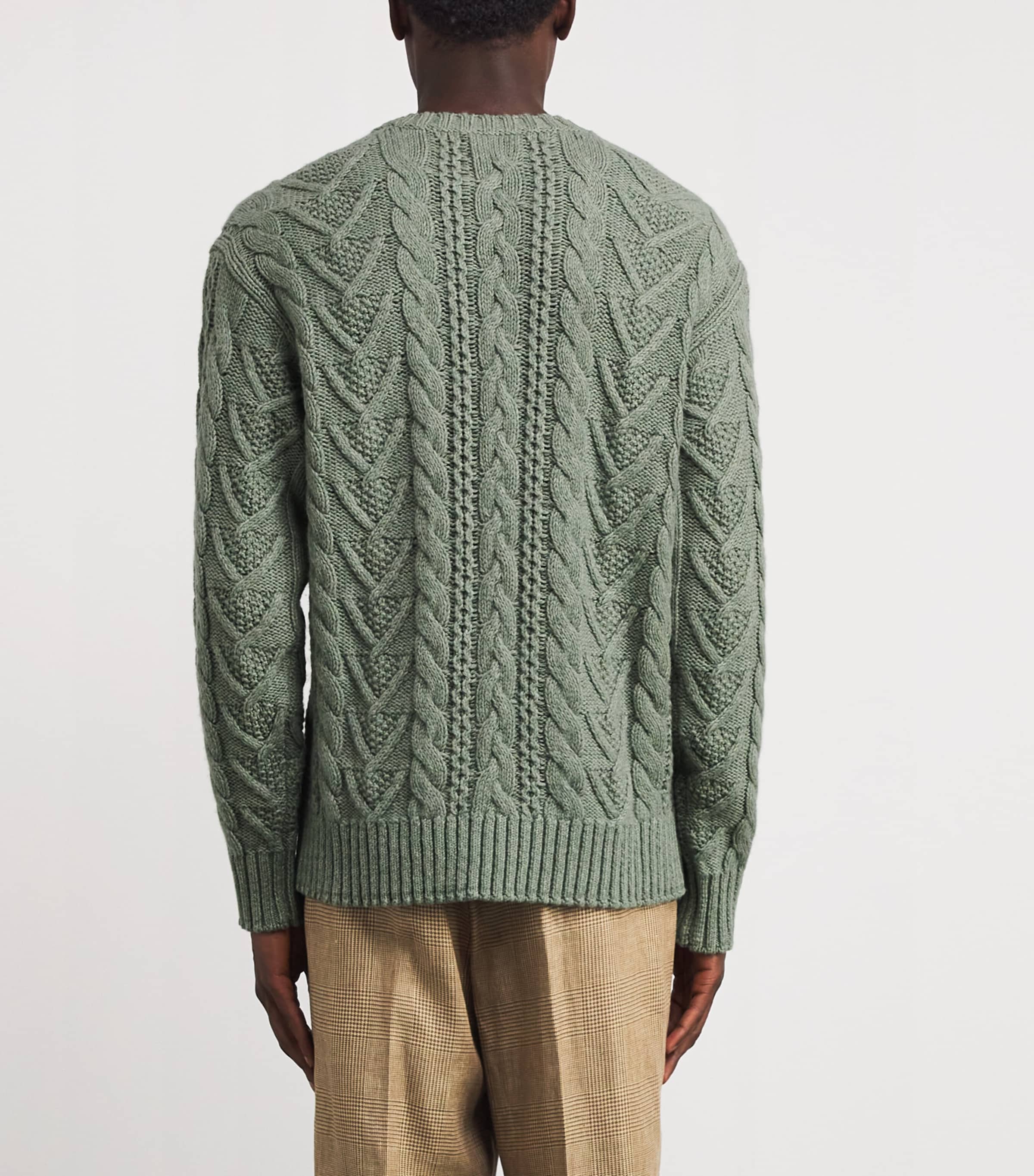 Cotton-Blend Fisherman's Sweater