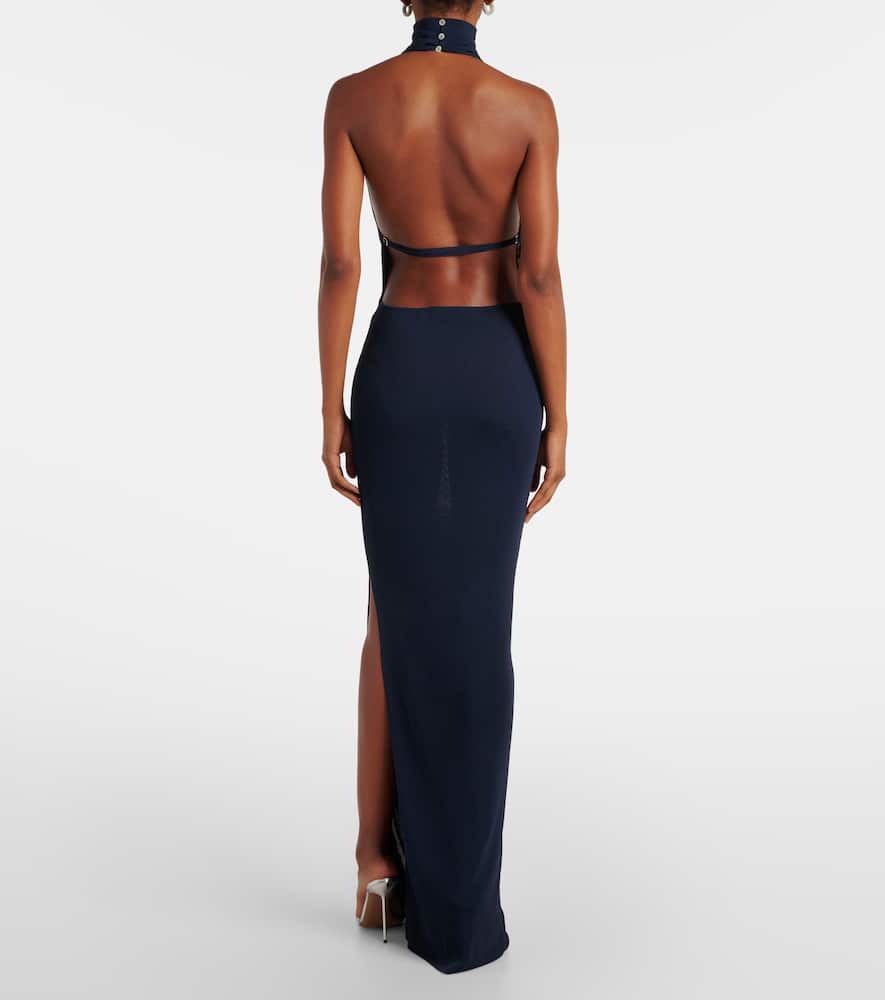 Draped halterneck gown