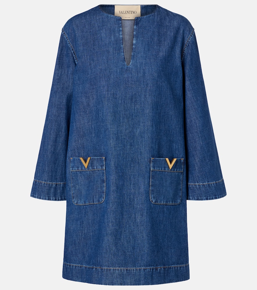 VGold chambray minidress