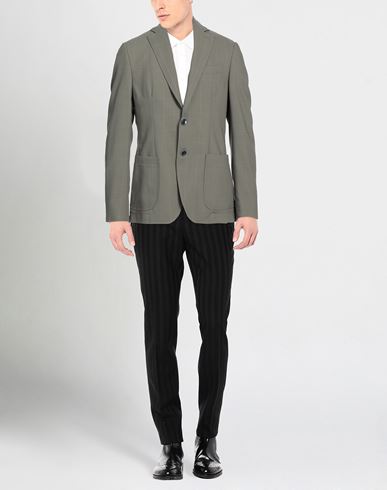Man Blazer Military green Size 42 Cotton, Polyamide, Elastane
