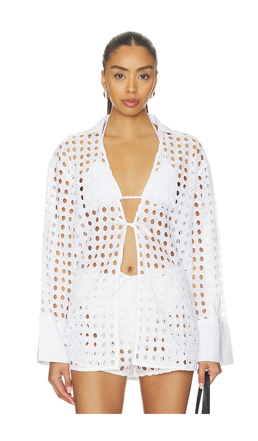 Solid & Striped The Jaclyn Tunic in White. XL. Also in