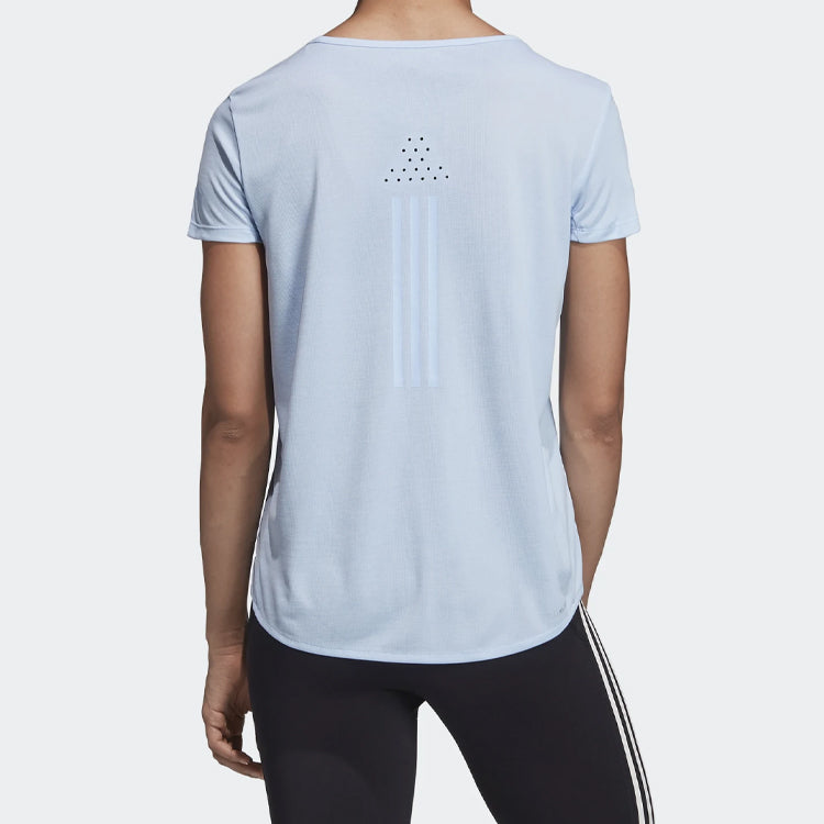 (WMNS) Training Sports Round-neck Short-sleeve Tee Blue