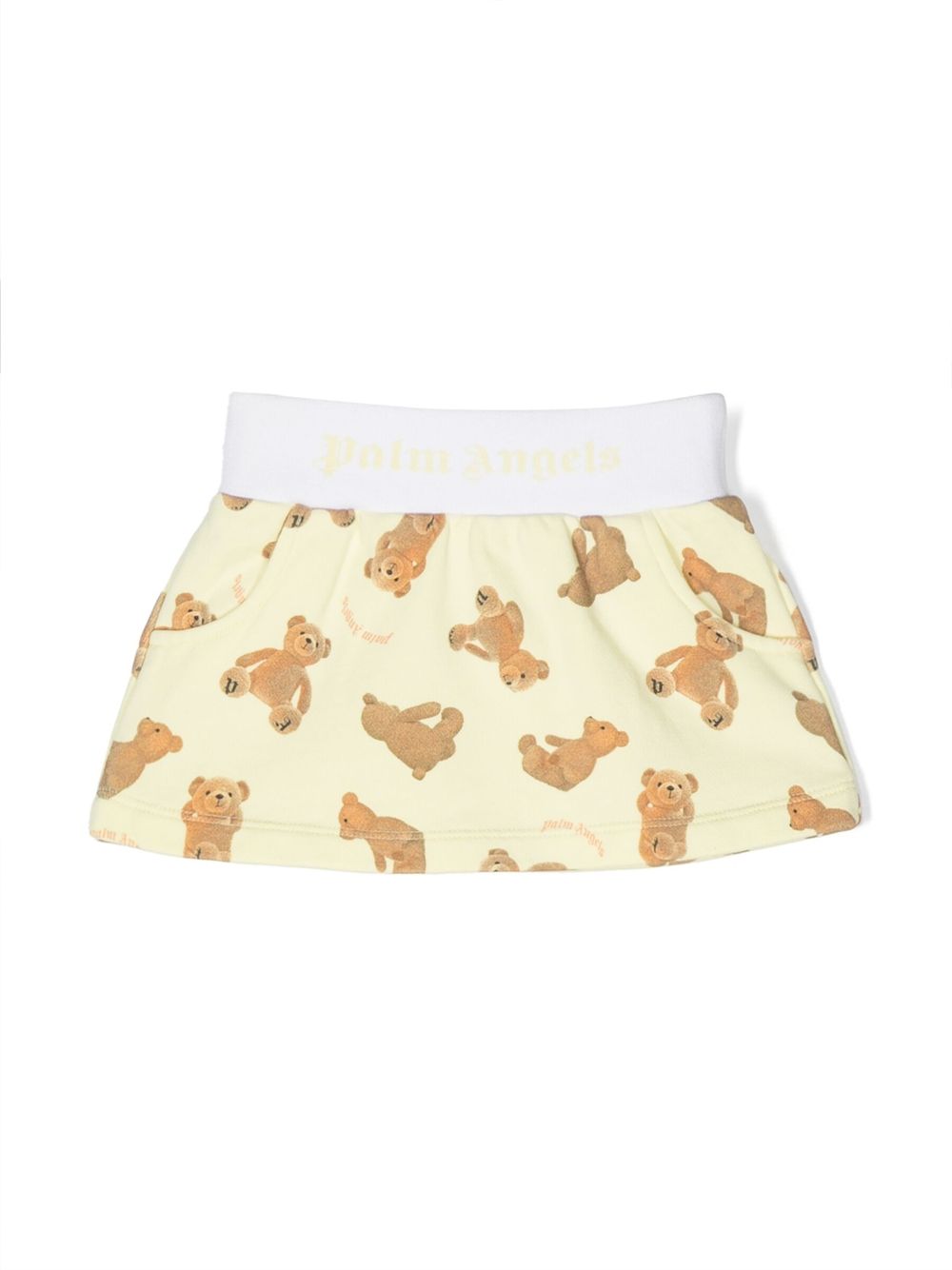 Teddy-bear print skirt - Yellow