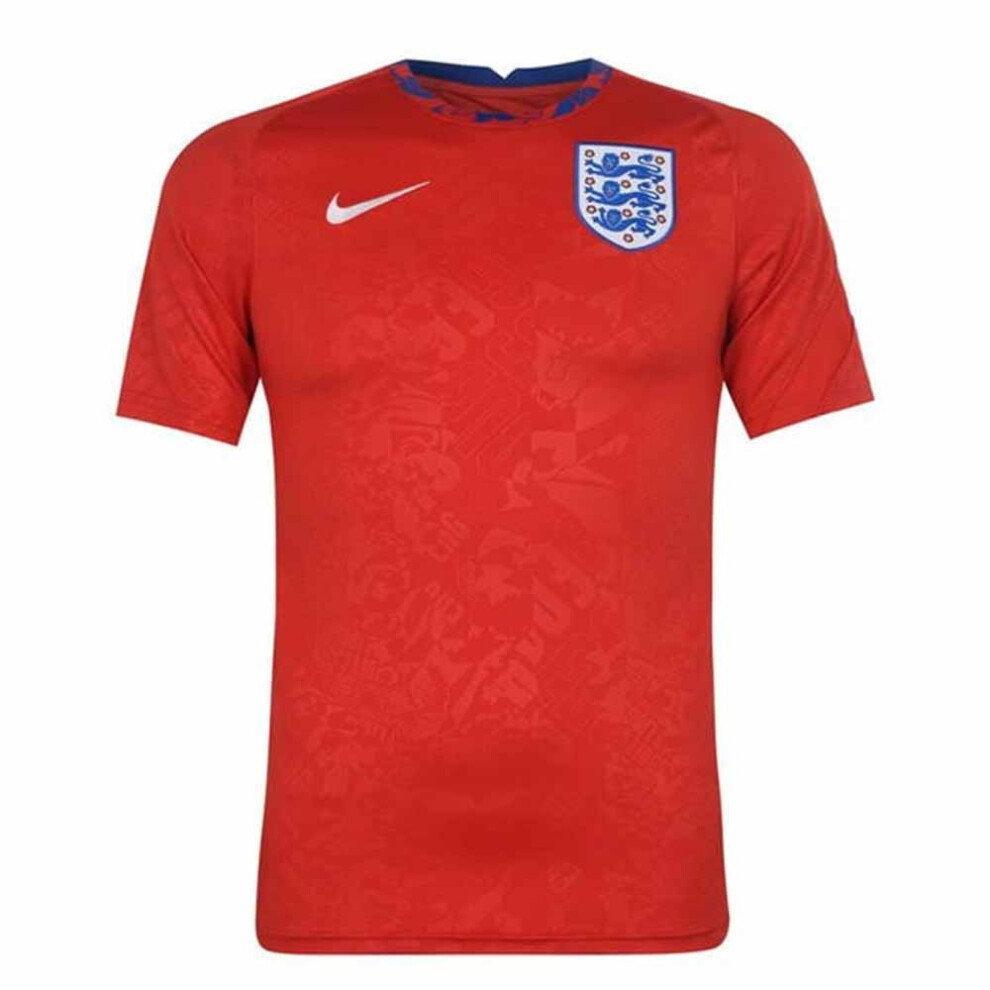 (M) 2020-2021 England Pre-Match Training Shirt (Red)