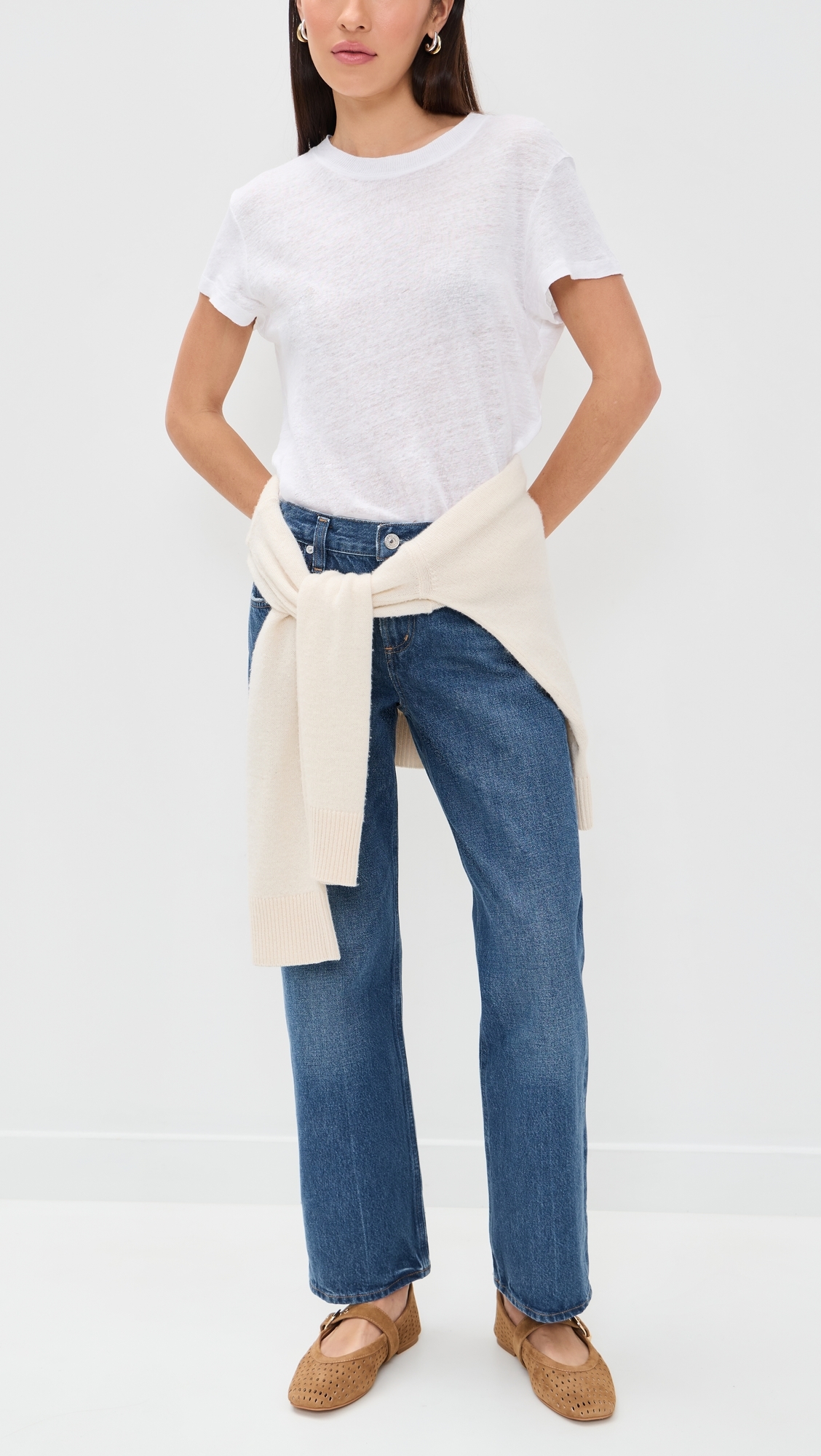 Faye Vintage Straight Jeans Azure Blue