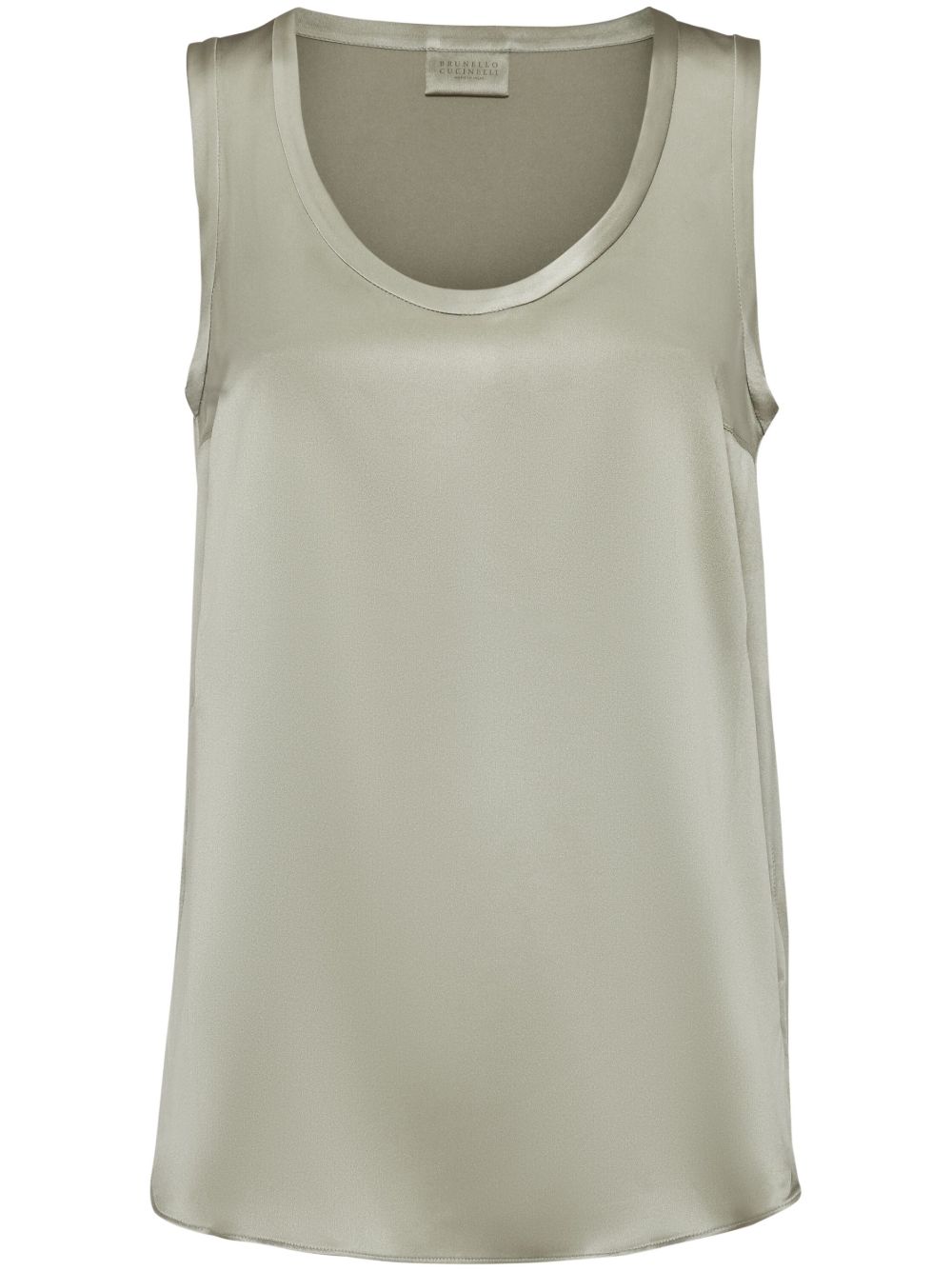 Satin reversible tank top - Green