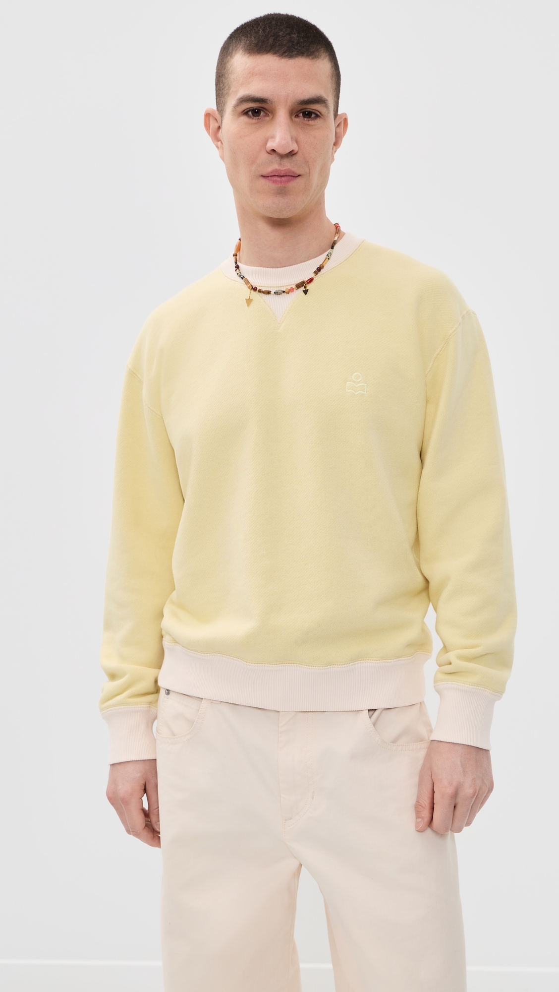 Miker College Sweatshirt Light Yellow