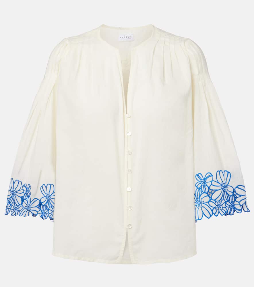 Blake embroidered cotton blouse