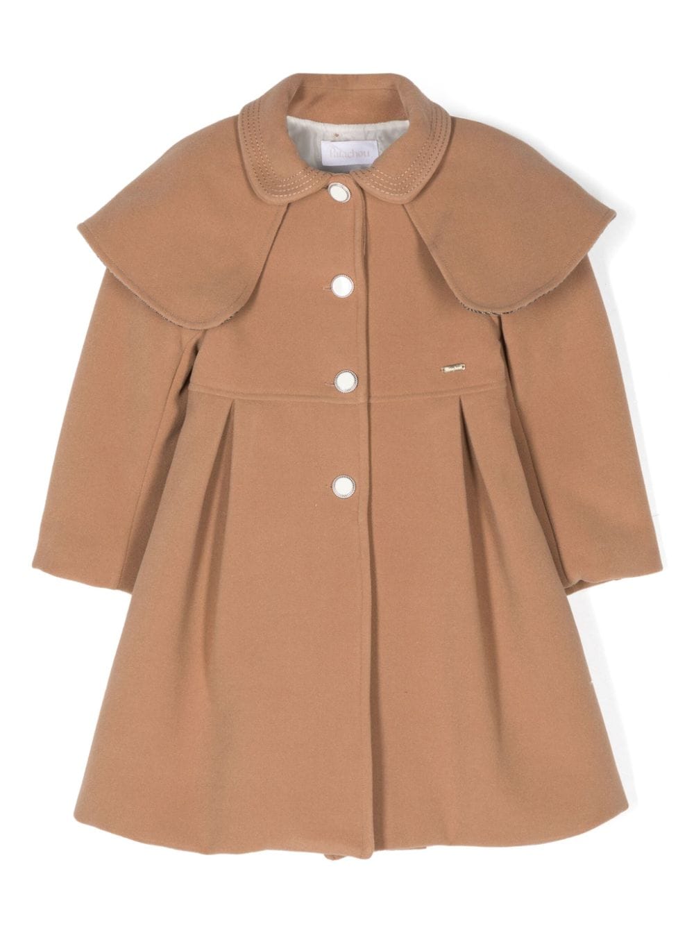 Logo-plaque coat - Brown