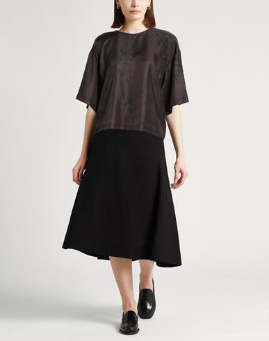 Woman Top Dark brown Size 8 Silk