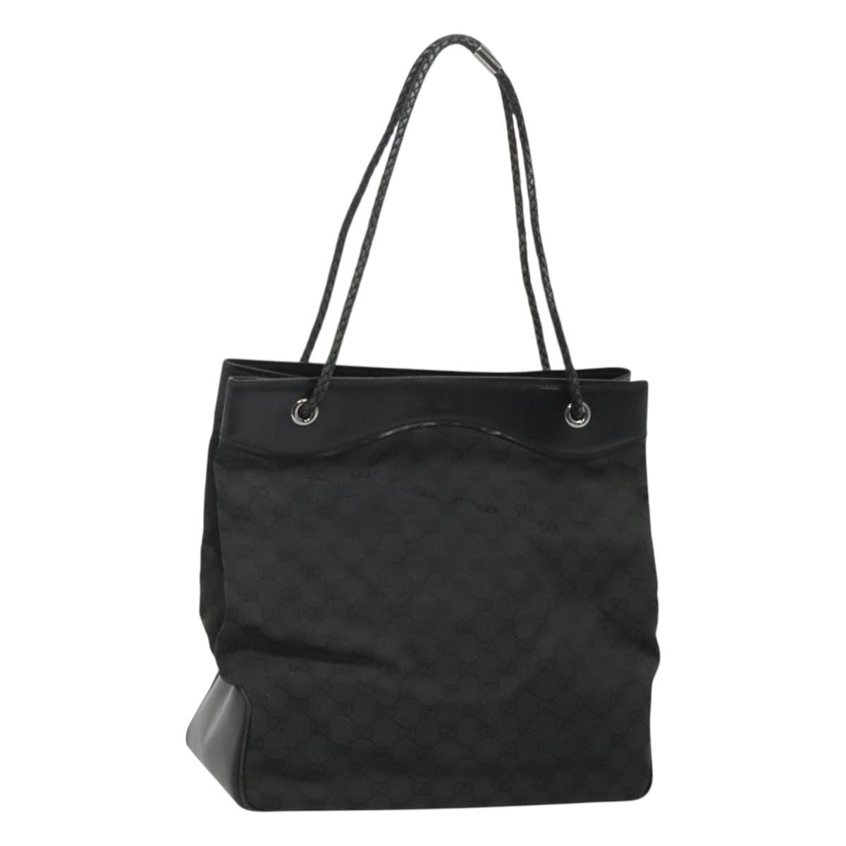 Gucci Gg Canvas Bag Canvas Black Canvas Tote Bag Bag Pre-Owned