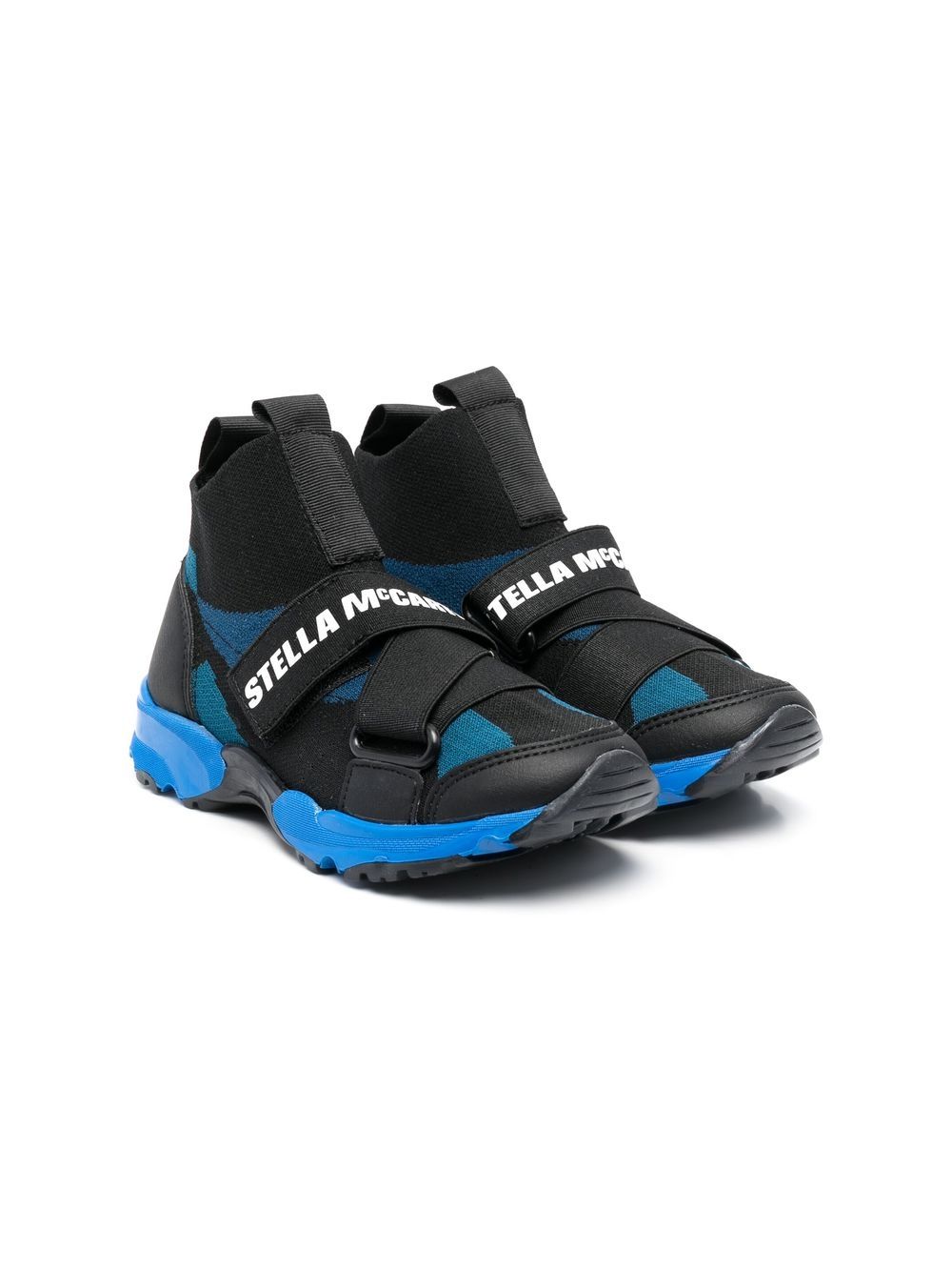 Logo-tape high-top sneakers - Black