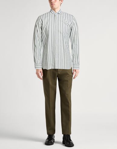 Man Shirt Sage green Size M Cotton, Linen, Lyocell