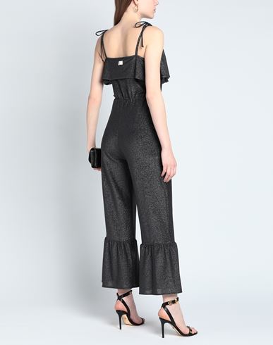 Woman Jumpsuit Black Size L Polyester, Polyamide, Rubber