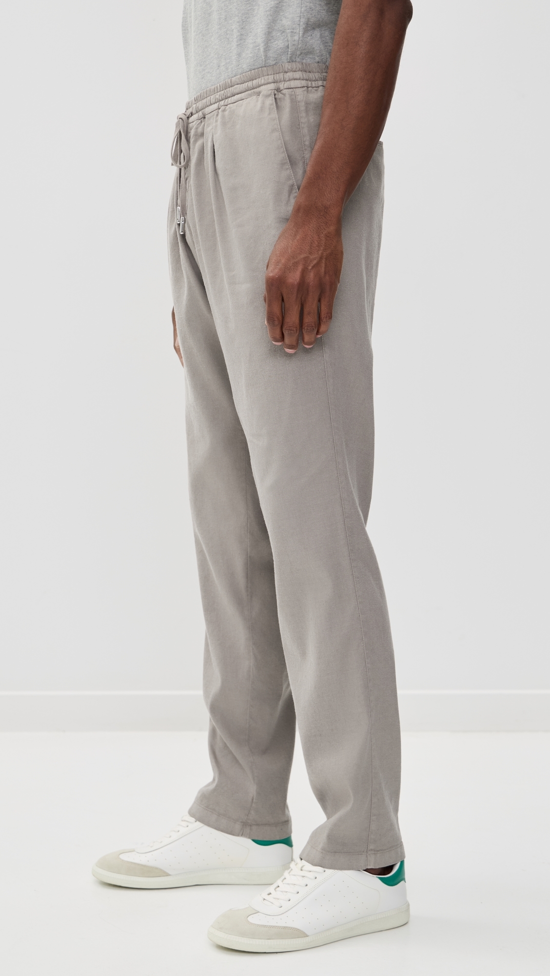 Easy Linen Drawstring Pants Mushroom