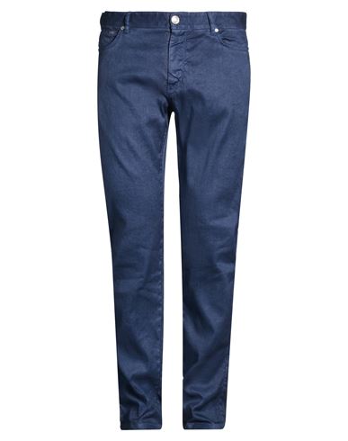 Man Pants Bright blue Size 34 Linen