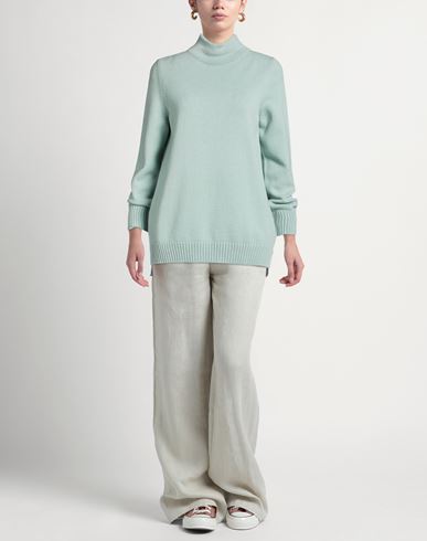 Woman Turtleneck Sage green Size 6 Virgin Wool, Viscose, Cashmere