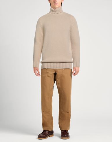 Man Turtleneck Beige Size 38 Cashmere