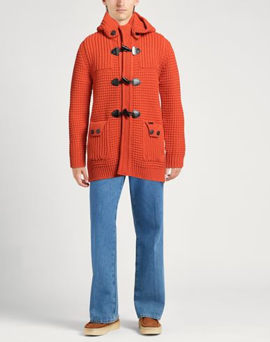 Man Coat Orange Size M Wool, Polyamide