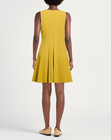 Woman Mini dress Mustard Size 8 Viscose, Acetate, Elastane