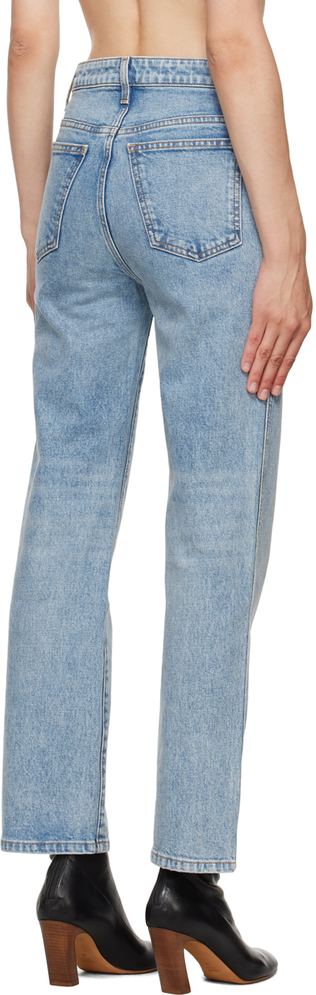 KHAITE Blue 'The Abigail Stretch' Jeans