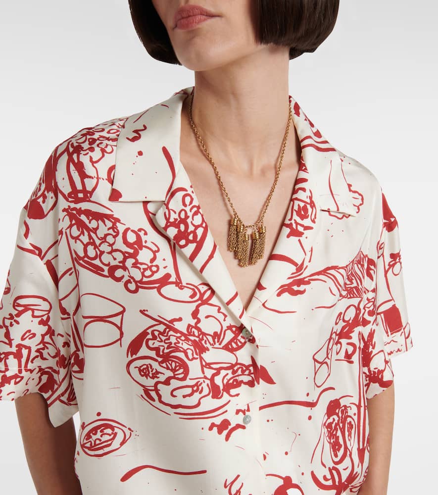 Pragua printed silk twill shirt