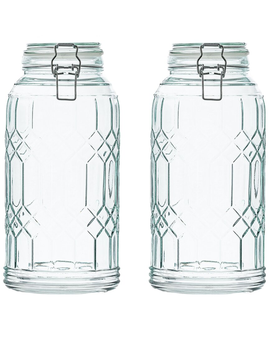 Set Of 2 Bleeker Large Glass Canisters