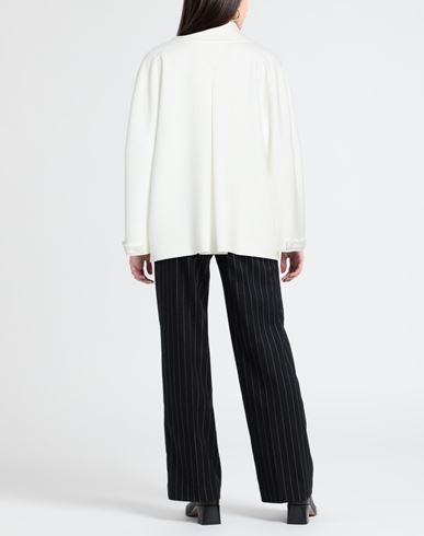 Woman Jacket White Size 16 Polyester, Viscose, Elastane