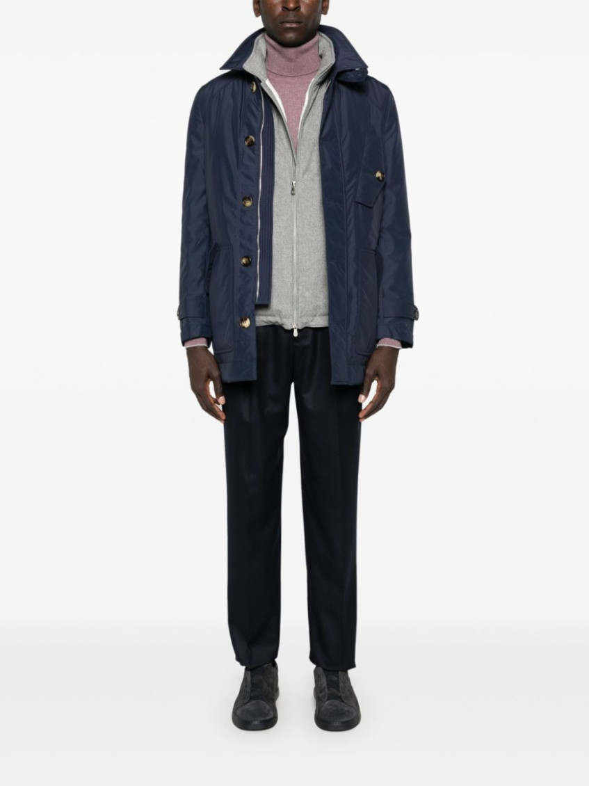 Mid-rise tapered trousers - Blue