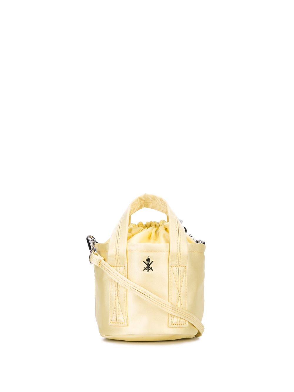 SATIN MINI BUCKET BAG "Yellow"