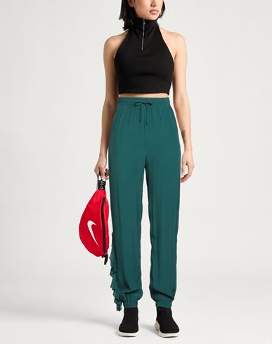 Woman Pants Dark green Size 4 Viscose