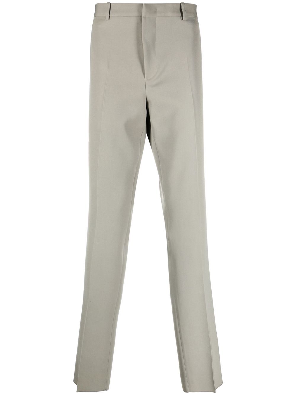 Tailored cotton-wool blend trousers - Blue