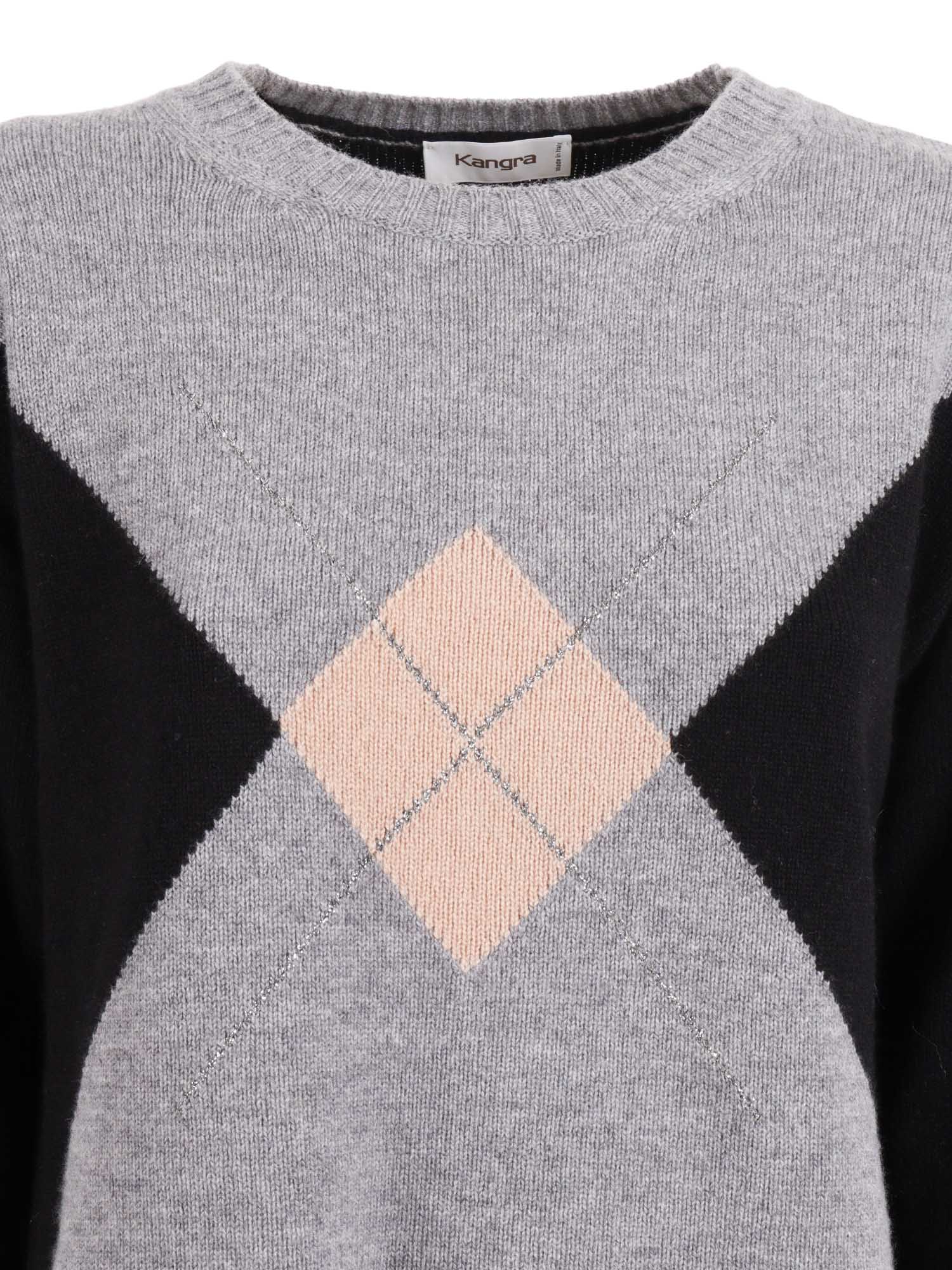 Kangra Cashmere Girocollo Boxing Intarsio Rombo+Lurex