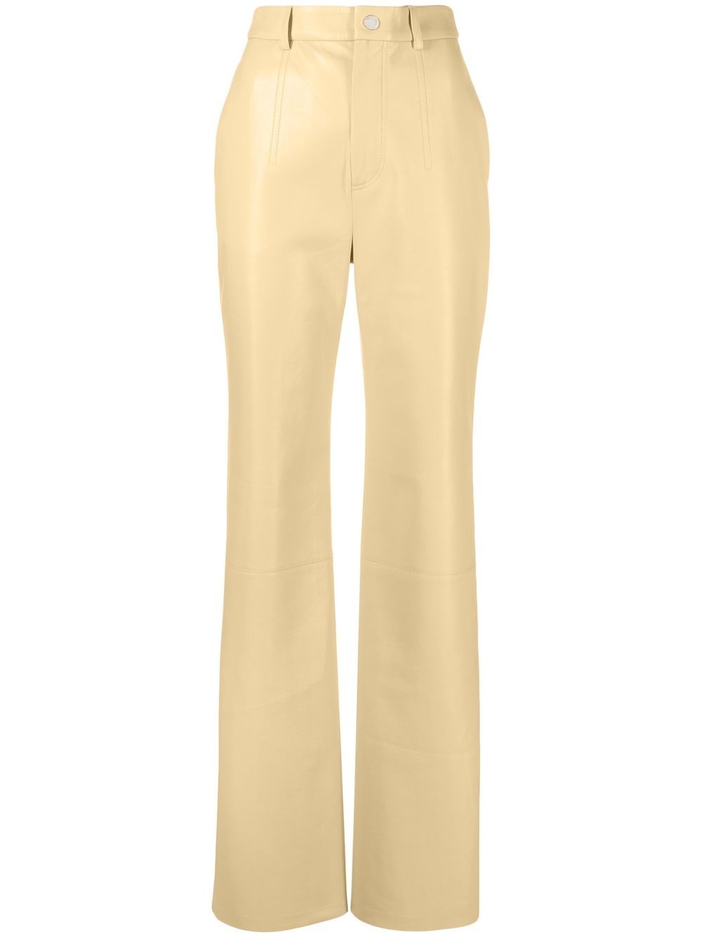 High-waist straight trousers - Neutrals