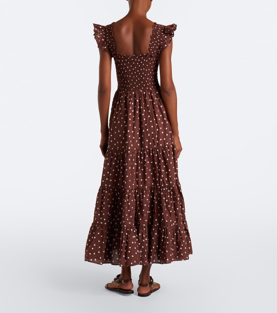 Kendall polka dot cotton midi dress