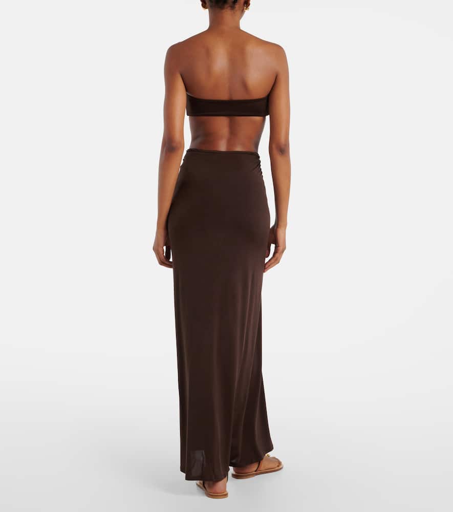 Clara ruched bandeau bikini top
