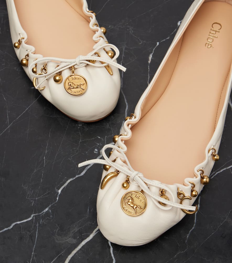 Chloé Chloé Charms leather ballet flats