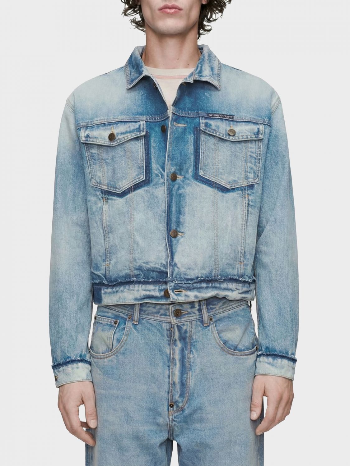 Jacket Men color Denim