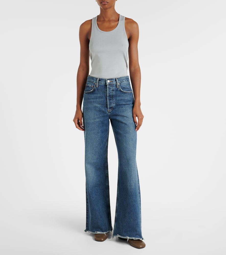 Dame high-rise wide-leg jeans