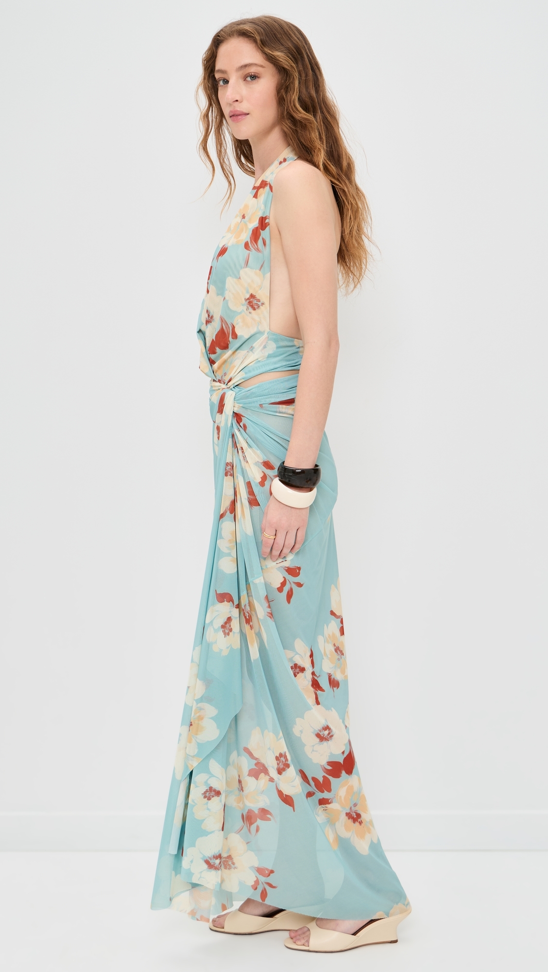 Calliope Drape Maxi Dress Sonara Floral