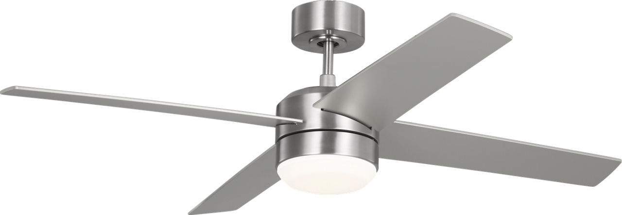 Brushed Steel 52" Ceiling Fan from the Loni Collection