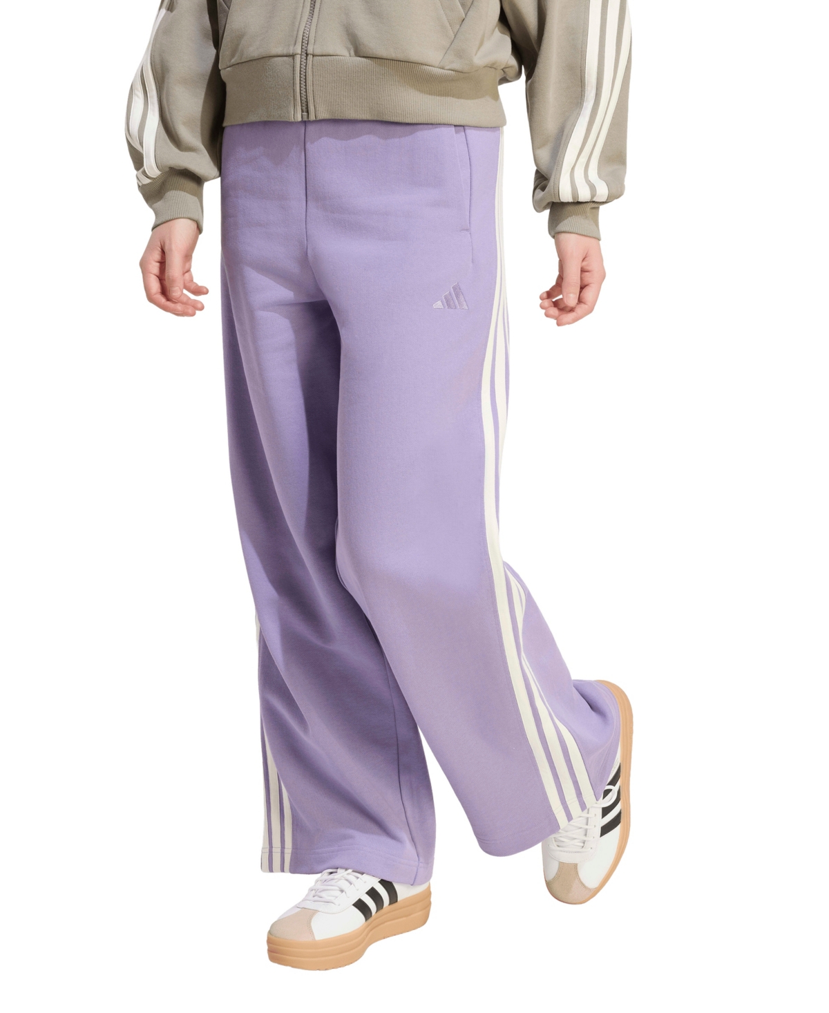 Women's 3-Stripes Wide Pants - Magic Lilac