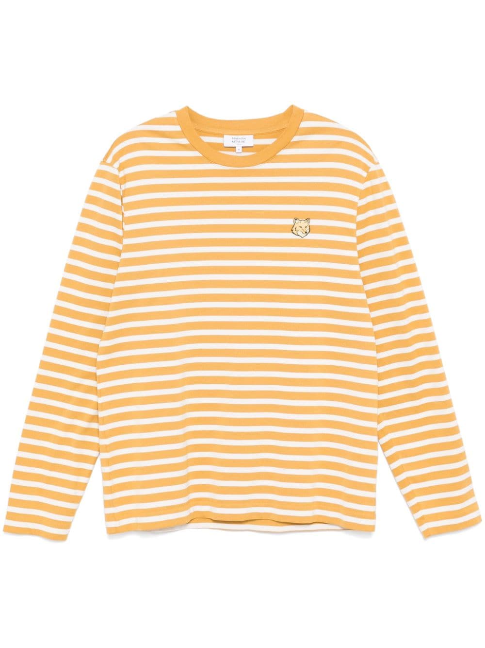 Bold Fox head patch regular marin T-shirt - Yellow
