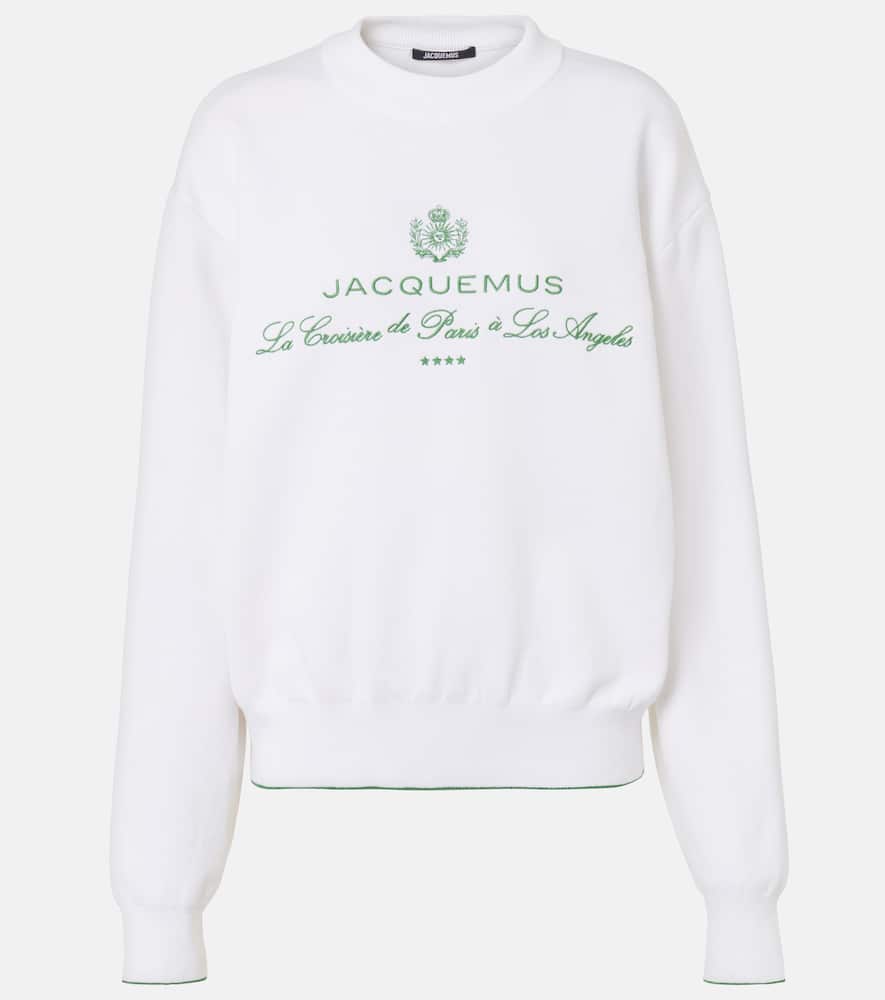 Vince embroidered cotton-blend sweatshirt
