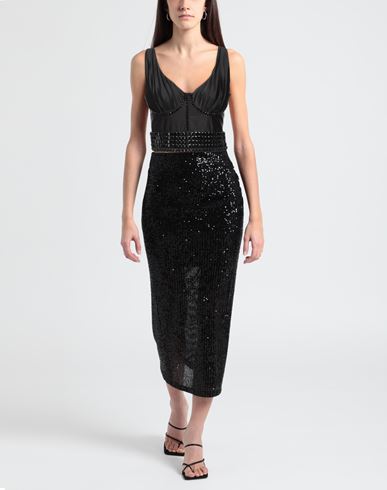 Woman Top Black Size 12 Polyamide, Elastane, Glass, Brass
