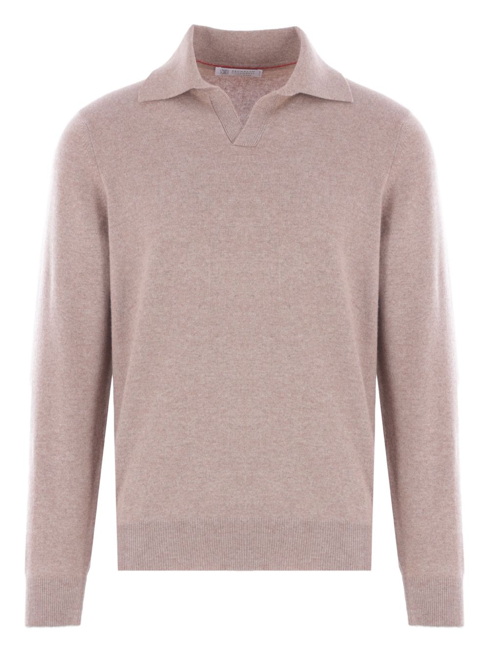 Polo-neck cashmere sweater - Neutrals