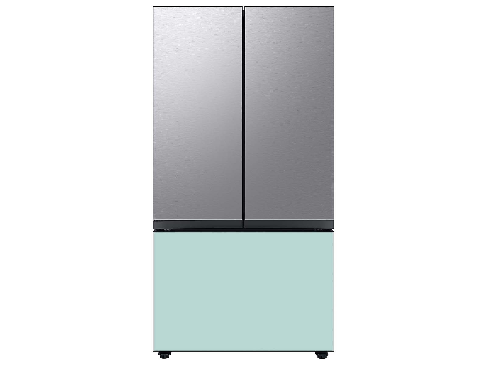 Bespoke 3-Door French Door Refrigerator Panel in Morning in Blue Glass - Bottom Panel(RA-F36DB3CM/AA)