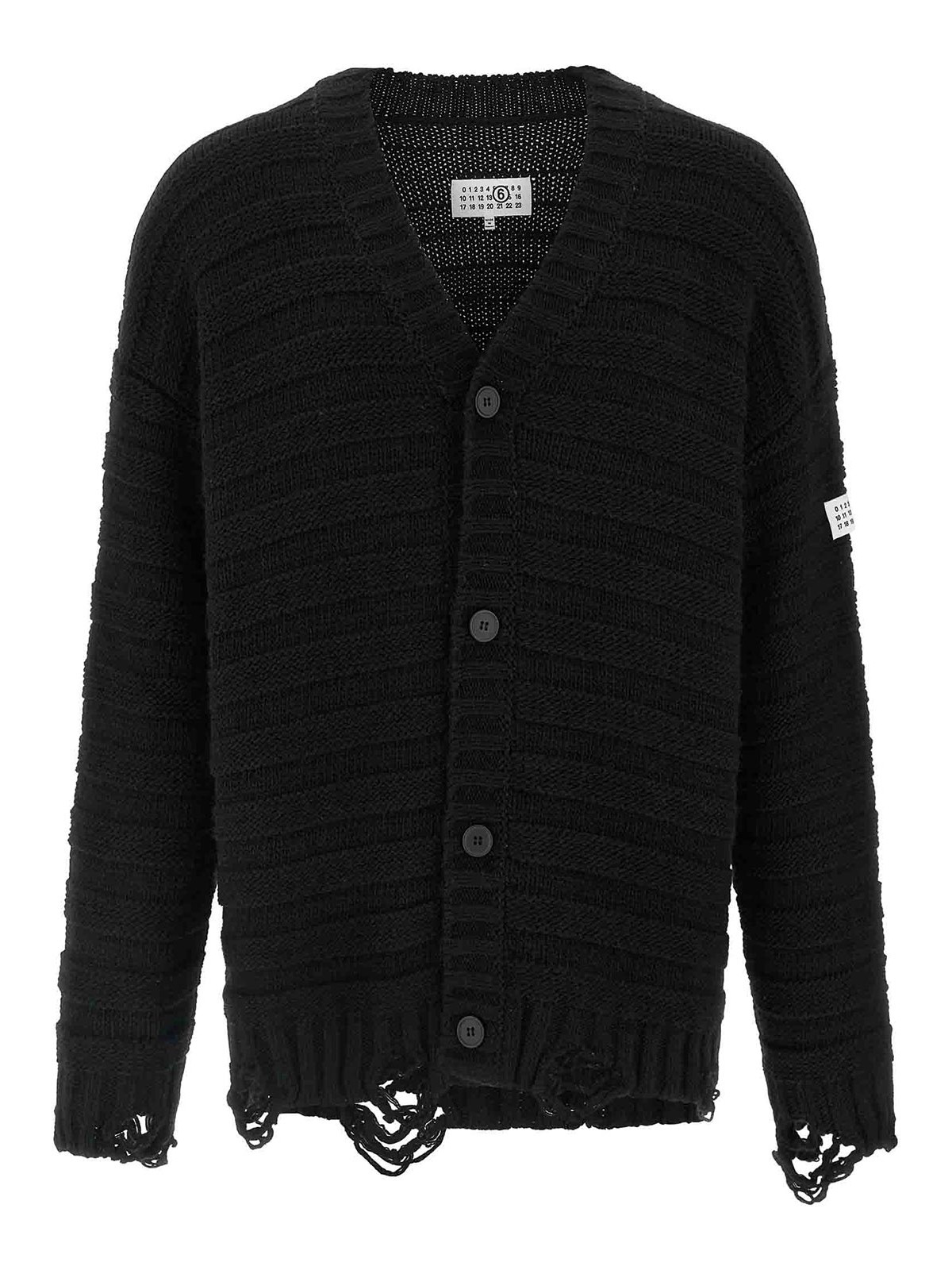 Distressed Wool Cardigan