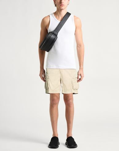 Man Shorts & Bermuda Shorts Sage green Size 38 Cotton, Elastane