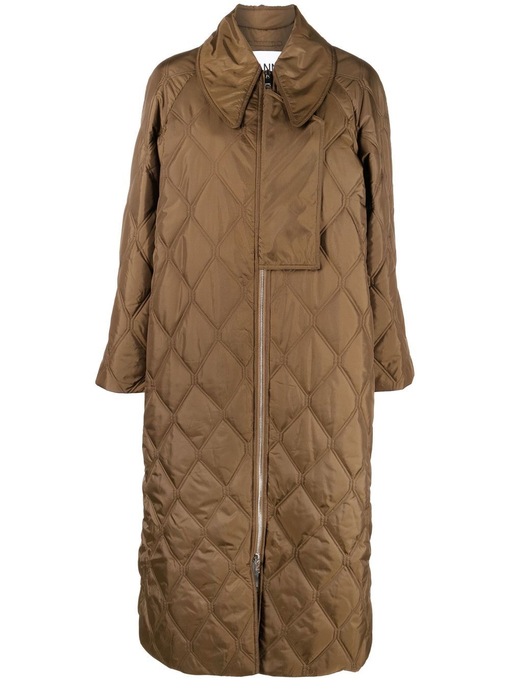 Quilted ripstop coat - Black